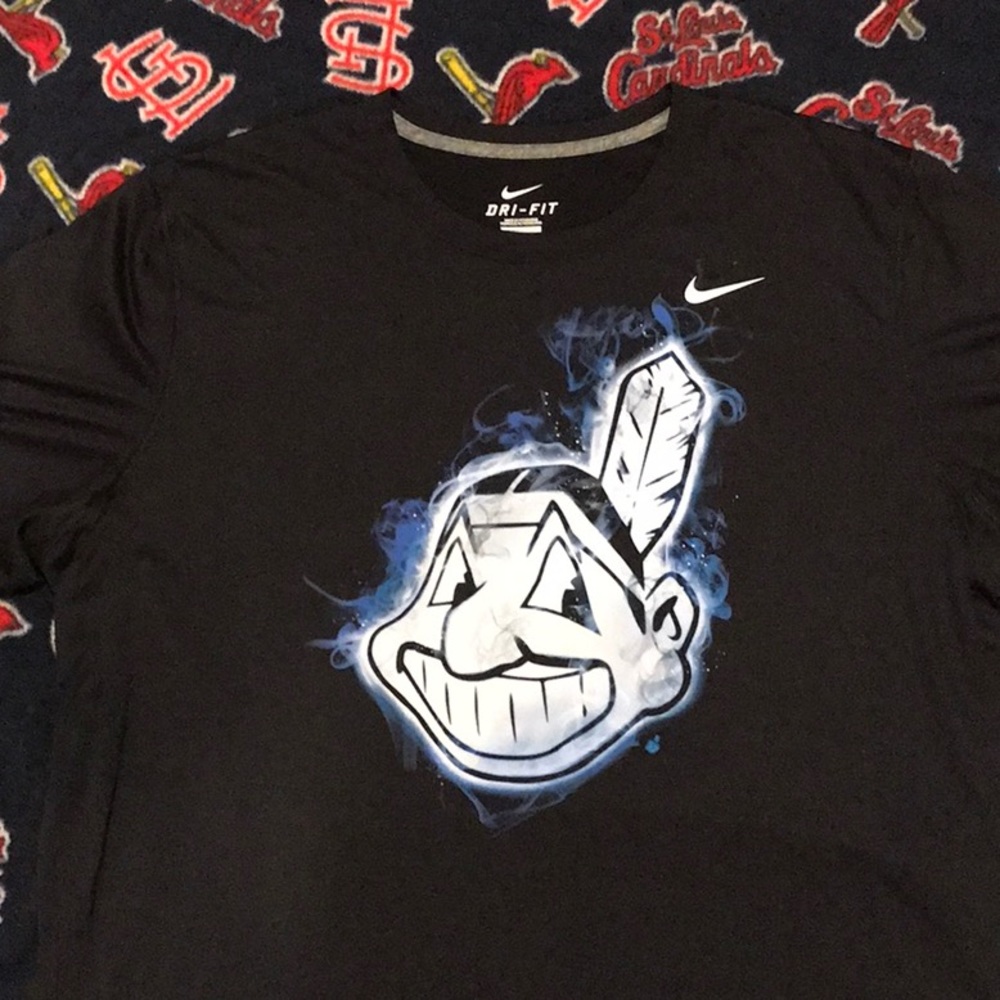 Nike Dri-Fit Cleveland Indians chief Wahoo shirt.
